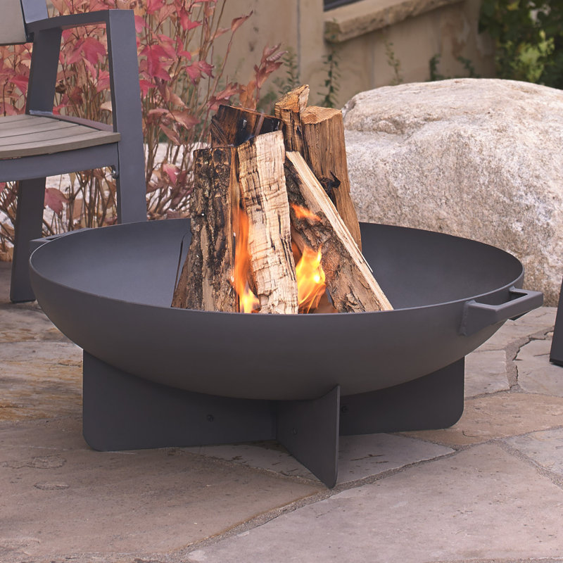 Real Flame Anson Steel Wood Burning Fire Pit & Reviews Wayfair